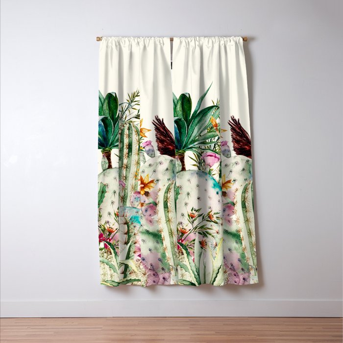 Blooming in the cactus Window Curtain Gallery Image 3