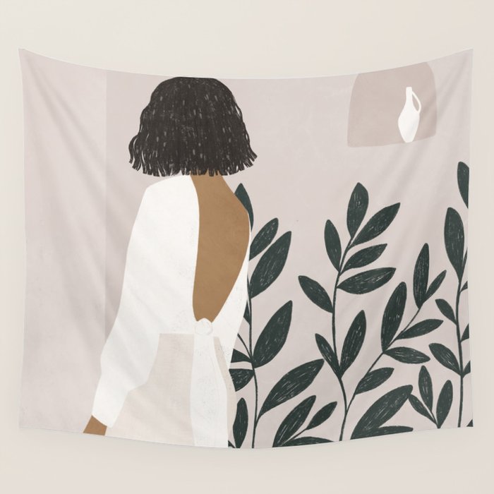 wearing white Wall Tapestry Gallery Image 1