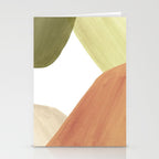 Abstract terracotta and green shapes Stationery Card Gallery Image 2