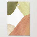 Abstract terracotta and green shapes Cutting Board Gallery Image 1