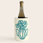 Abstract Minimalist Flowers in Blue Vase Wine Chiller Gallery Image 2
