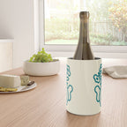 Abstract Minimalist Flowers in Blue Vase Wine Chiller Gallery Image 4