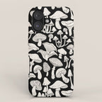 Mushrooms in Black And White iPhone Case Gallery Image 1