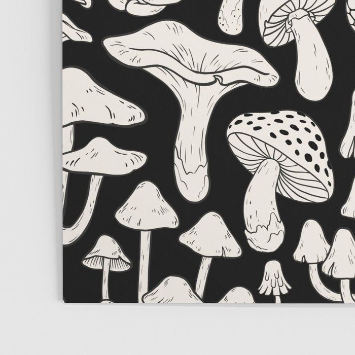 Mushrooms in Black And White Poster Gallery Image 3
