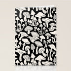 Mushrooms in Black And White Stationery Card Gallery Image 2