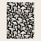Mushrooms in Black And White Poster Gallery Image 4