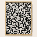 Mushrooms in Black And White Serving Tray Gallery Image 1