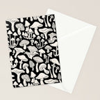 Mushrooms in Black And White Stationery Card Gallery Image 2