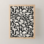 Mushrooms in Black And White Mini Art Print Gallery Image 1