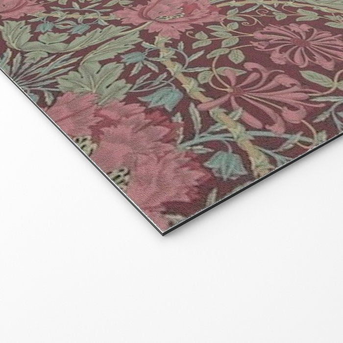William Morris Plum Wine Floral Welcome Mat Gallery Image 2