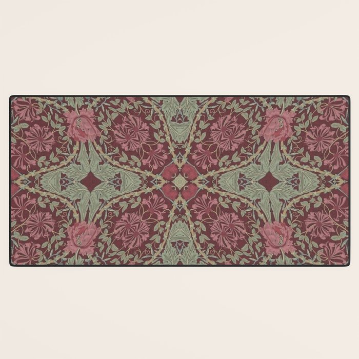 William Morris Plum Wine Floral Desk Mat Gallery Image 3