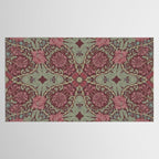 William Morris Plum Wine Floral Tablecloth Gallery Image 2