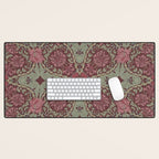 William Morris Plum Wine Floral Desk Mat Gallery Image 1