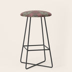 William Morris Plum Wine Floral Stool Gallery Image 1