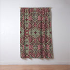 William Morris Plum Wine Floral Window Curtain Gallery Image 3