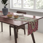 William Morris Plum Wine Floral Table Runner Gallery Image 2