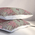 William Morris Plum Wine Floral Pillow Sham Gallery Image 3