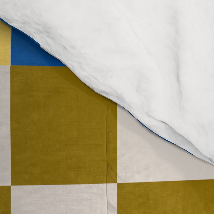 Bold Geometric Pattern Bauhaus Inspired Abstract Block Design  Retro Modern Decor Comforter Gallery Image 4