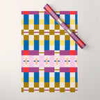 Bold Geometric Pattern Bauhaus Inspired Abstract Block Design  Retro Modern Decor Wrapping Paper Gallery Image 1