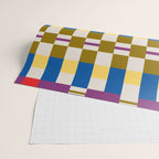Bold Geometric Pattern Bauhaus Inspired Abstract Block Design  Retro Modern Decor Wrapping Paper Gallery Image 2