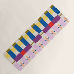 Bold Geometric Pattern Bauhaus Inspired Abstract Block Design  Retro Modern Decor Yoga Mat Gallery Image 1