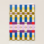 Bold Geometric Pattern Bauhaus Inspired Abstract Block Design  Retro Modern Decor Stationery Card Gallery Image 2