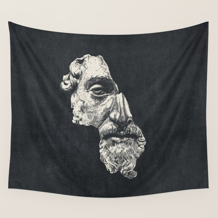 MARCUS AURELIUS ANTONINUS AUGUSTUS / Ink - Dark Wall Tapestry Gallery Image 4