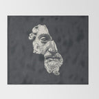 MARCUS AURELIUS ANTONINUS AUGUSTUS / Ink - Dark Throw Blanket Gallery Image 2