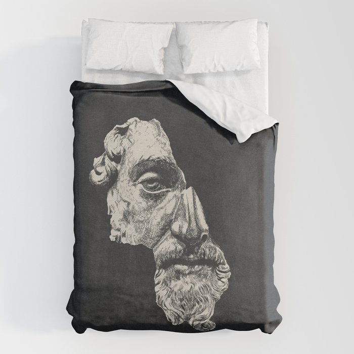 MARCUS AURELIUS ANTONINUS AUGUSTUS / Ink - Dark Duvet Cover Gallery Image 6