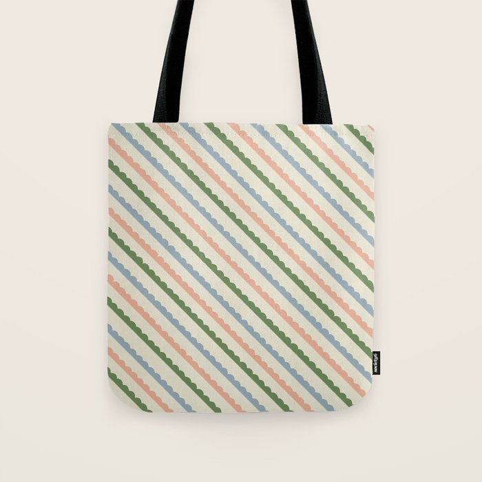 Scallop Stripe Tote Bag Gallery Image 1