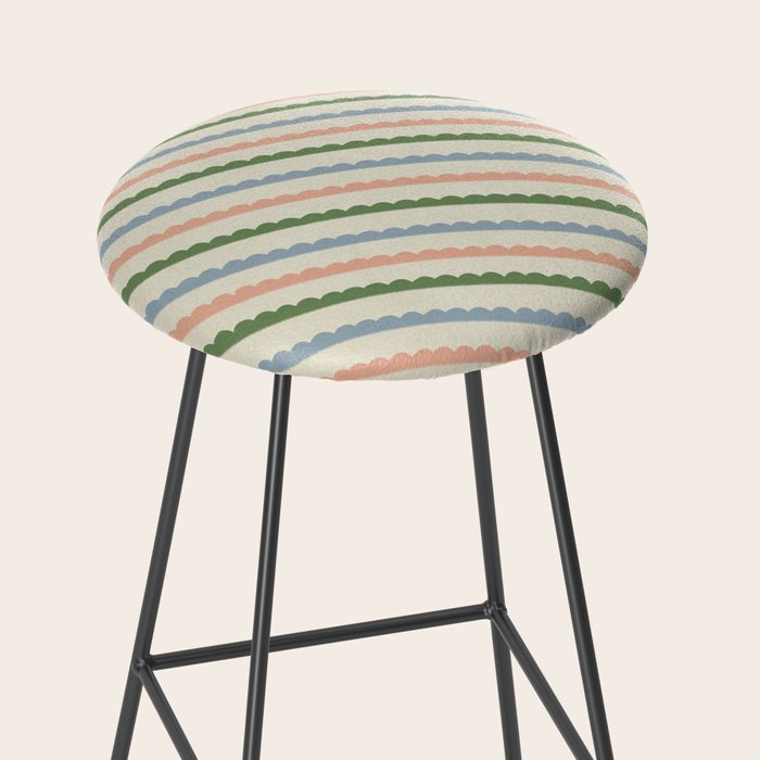 Scallop Stripe Stool Gallery Image 2