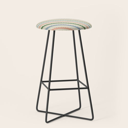 Scallop Stripe Stool Gallery Image 1