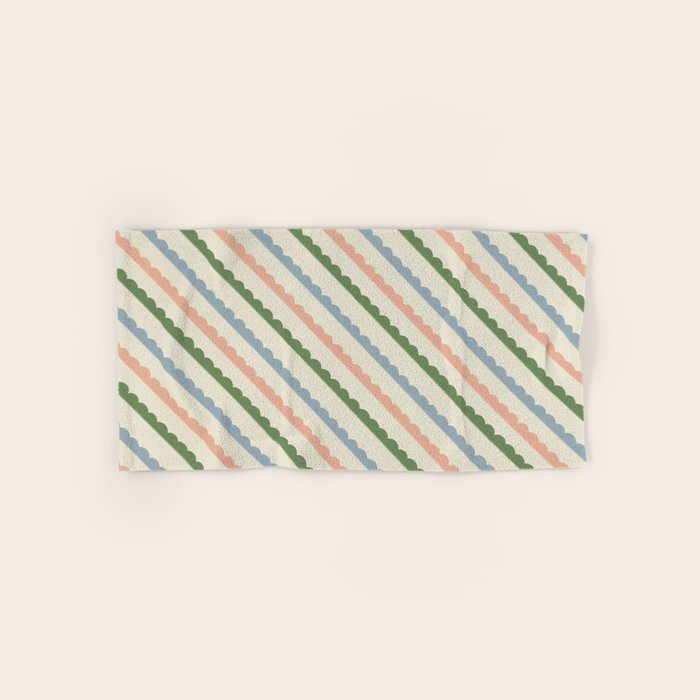 Scallop Stripe Bath Towel Gallery Image 1