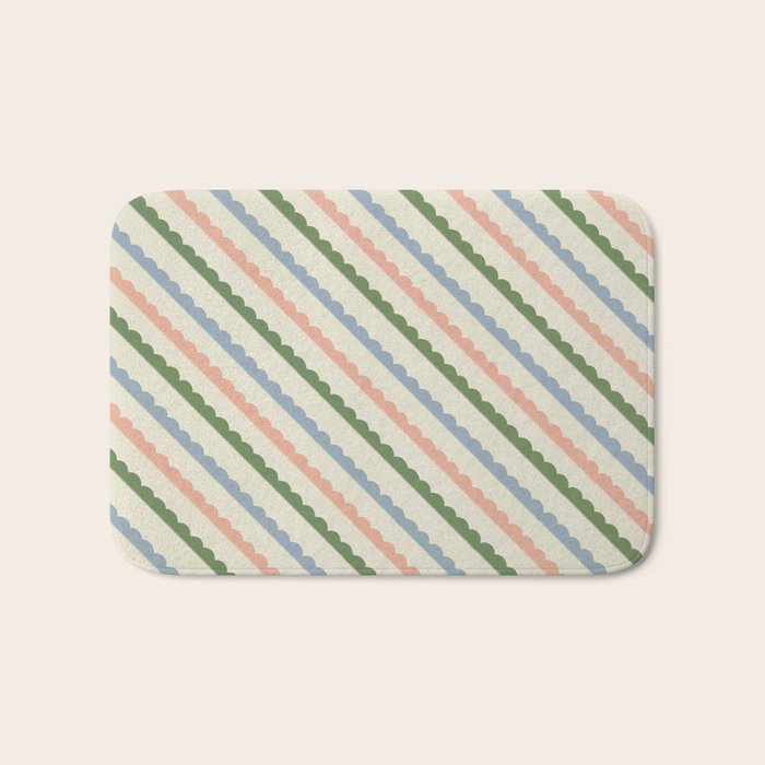 Scallop Stripe Bath Mat Gallery Image 1