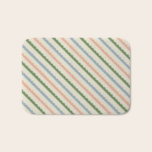 Scallop Stripe Bath Mat Gallery Image 1