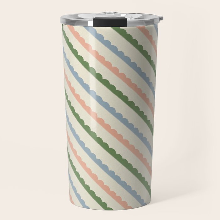 Scallop Stripe Travel Mug Gallery Image 1