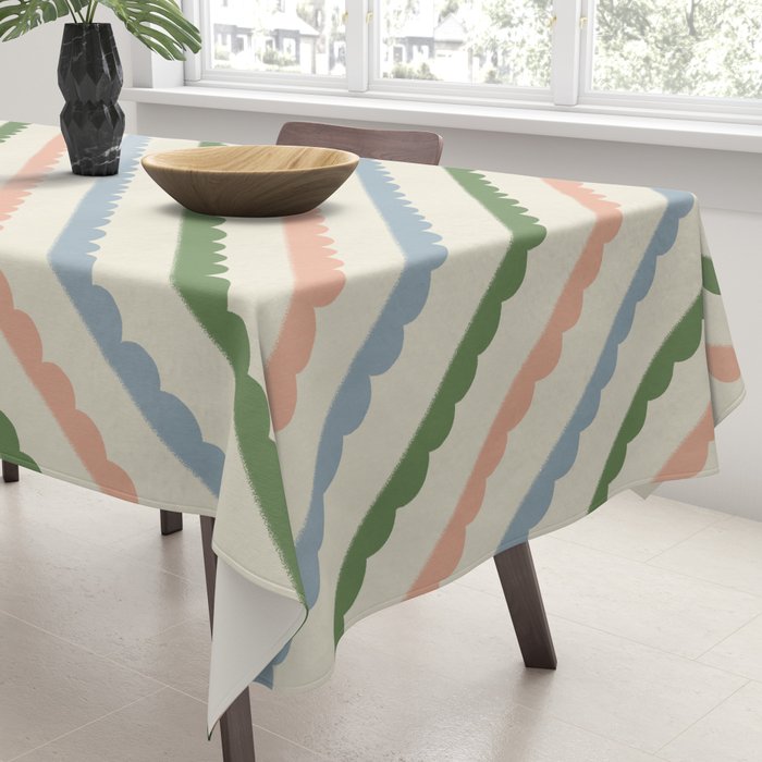 Scallop Stripe Tablecloth Gallery Image 3