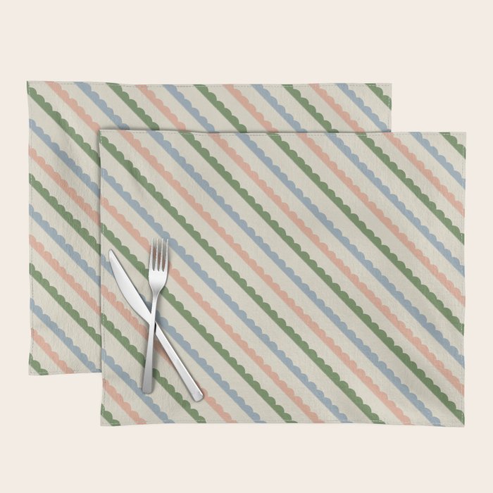 Scallop Stripe Placemat Gallery Image 1
