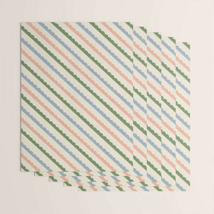 Scallop Stripe Wrapping Paper Gallery Image 3