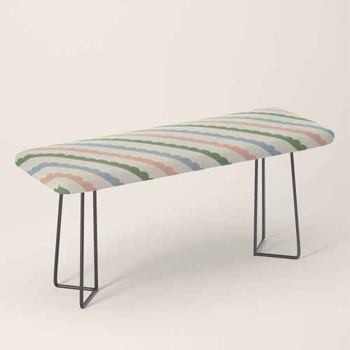 Scallop Stripe Bench