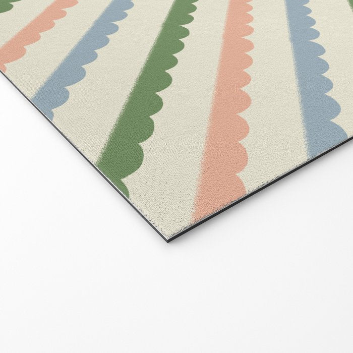 Scallop Stripe Welcome Mat Gallery Image 2