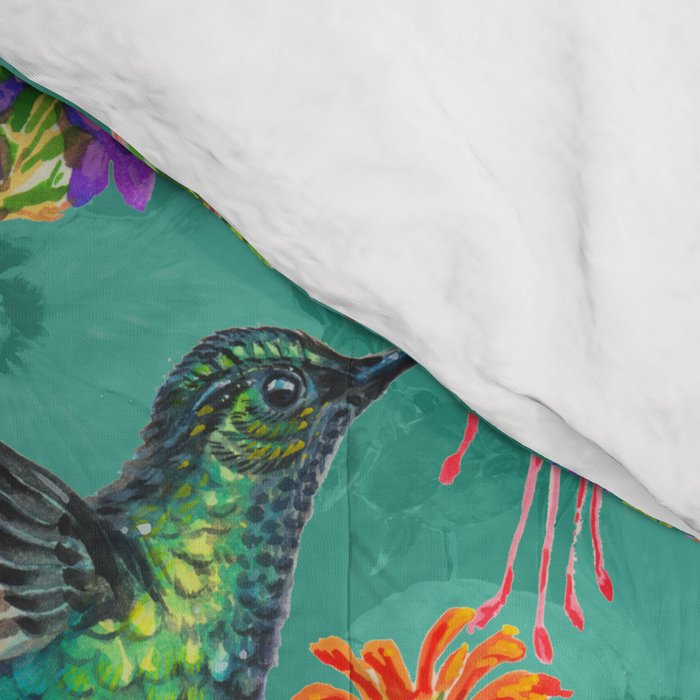 Floral Hummingbirds - BBG Comforter Gallery Image 4