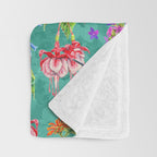 Floral Hummingbirds - BBG Throw Blanket Gallery Image 3