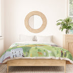 Anna Mary Robertson 'Grandma' Moses Mountains American Folk Art Duvet Cover Gallery Image 3
