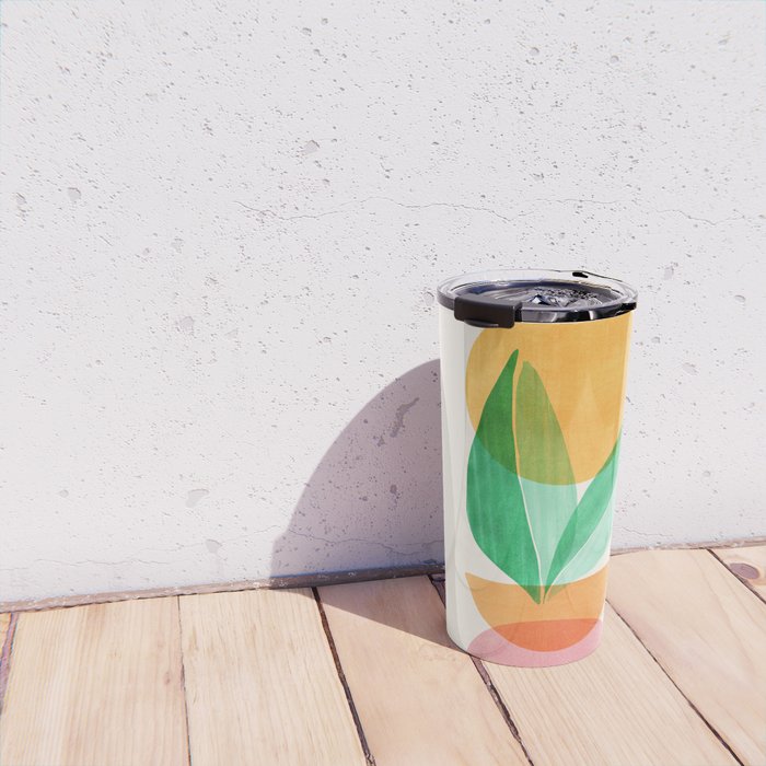 Summer Stack Abstract Plant Illustration Travel Mug Gallery Image 4