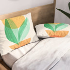 Summer Stack Abstract Plant Illustration Pillow Sham Gallery Image 2