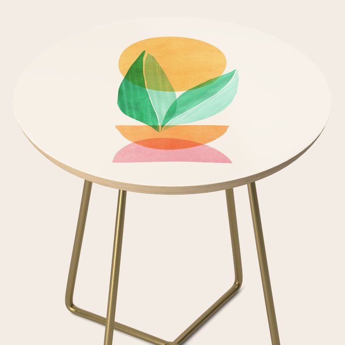 Summer Stack Abstract Plant Illustration Side Table Gallery Image 2