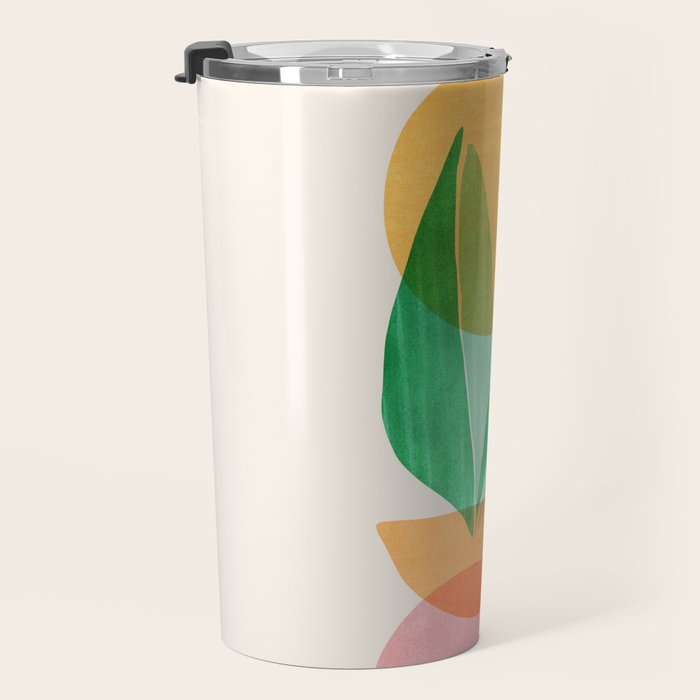 Summer Stack Abstract Plant Illustration Travel Mug Gallery Image 3