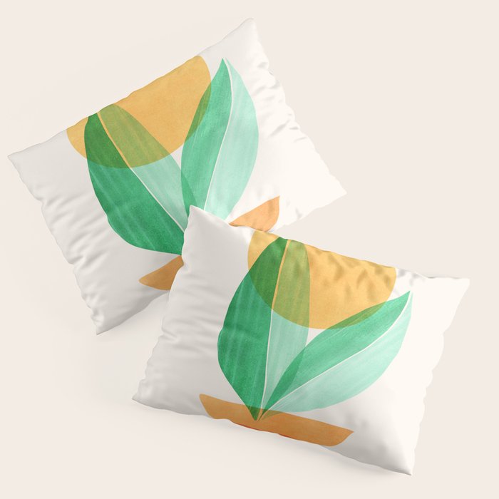 Summer Stack Abstract Plant Illustration Pillow Sham Gallery Image 3