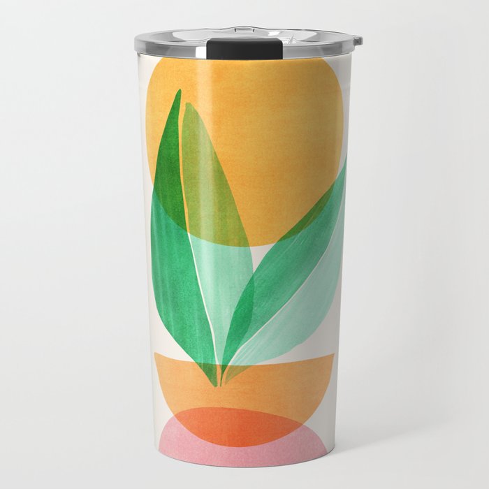 Summer Stack Abstract Plant Illustration Travel Mug Gallery Image 1